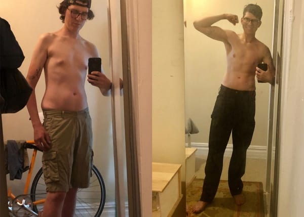 Before and after testosterone